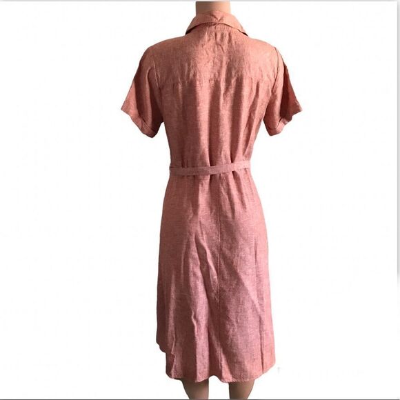 Denim & Co. Naturals Linen Blend Comfy Tie-Waist Dress - Picture 4 of 7